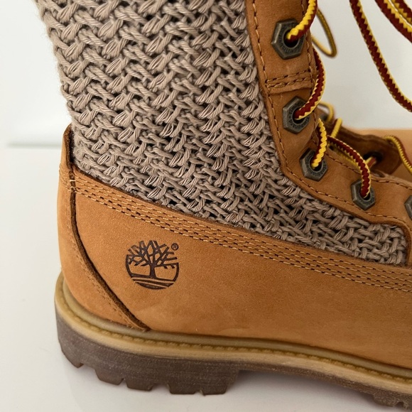 Timberland Authentics Open Weave 6" Wheat Boots Size 7 - Picture 3 of 9